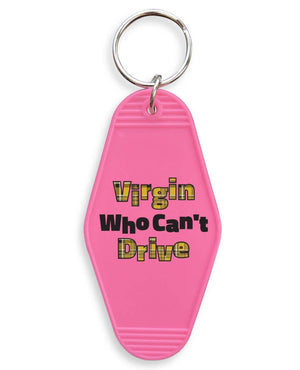 Virgin Who Can't Drive Clueless Motel Keychain